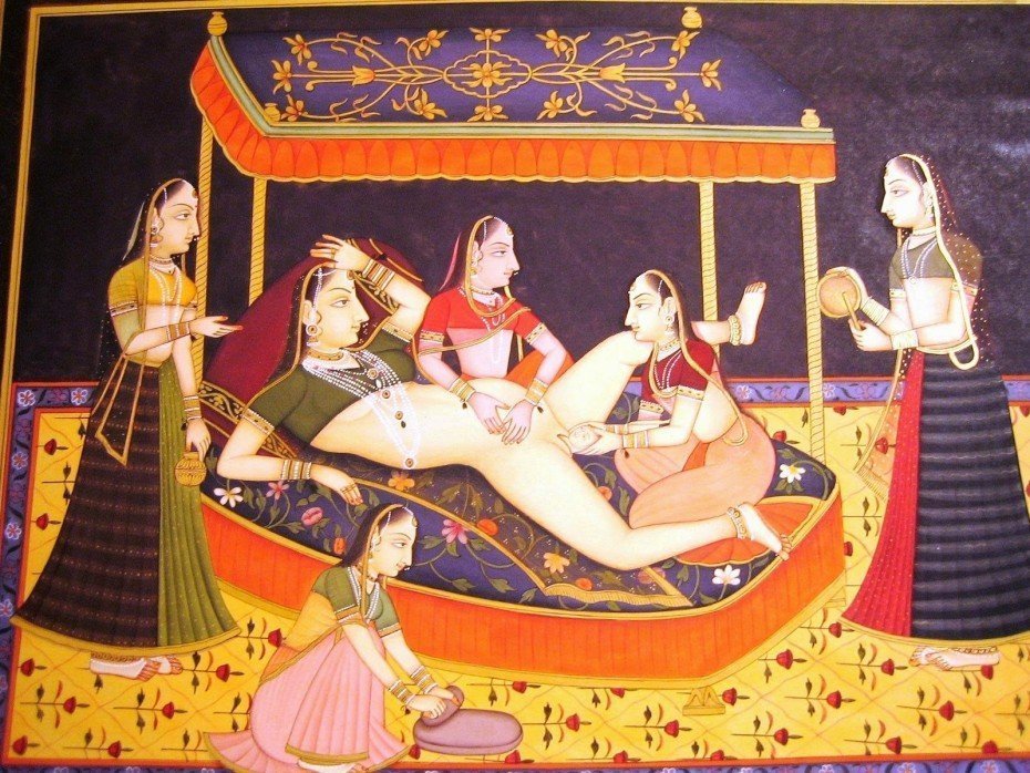 29_India_Moghol_Birth, lying back, art and pregnancy