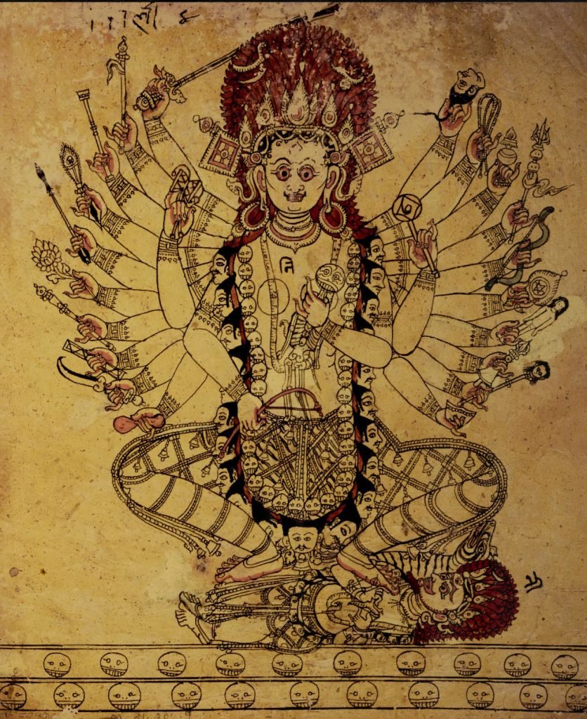 Kali calpesta il cadavere di Śiva - Ansia e controllo nello yoga