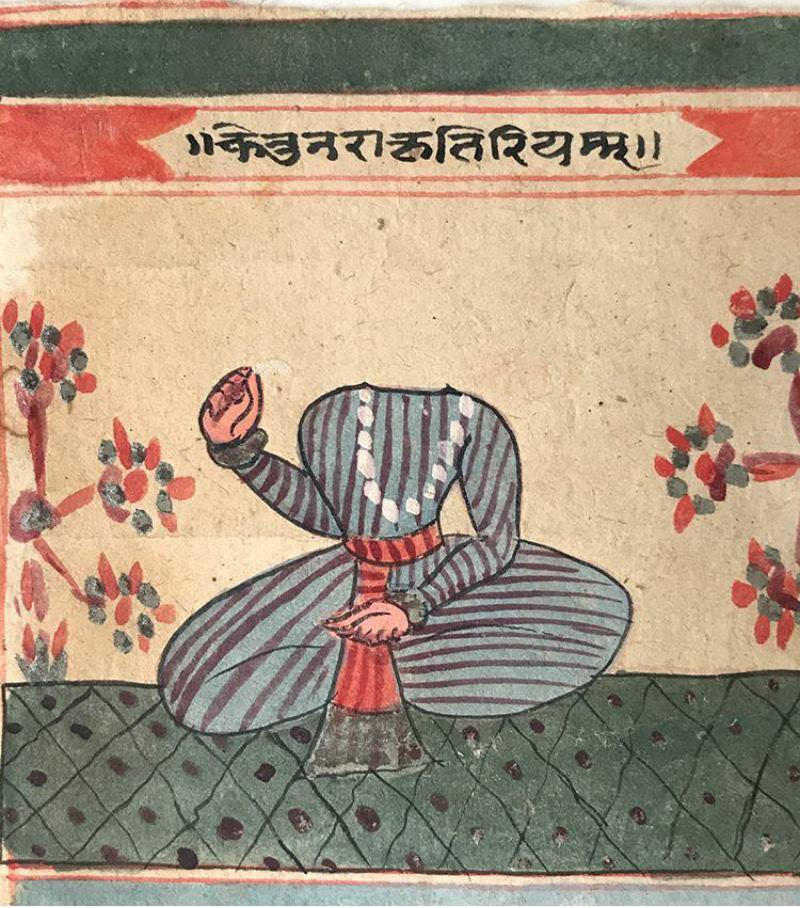 Figura seduta in meditazione senza testa - guida alla meditazione